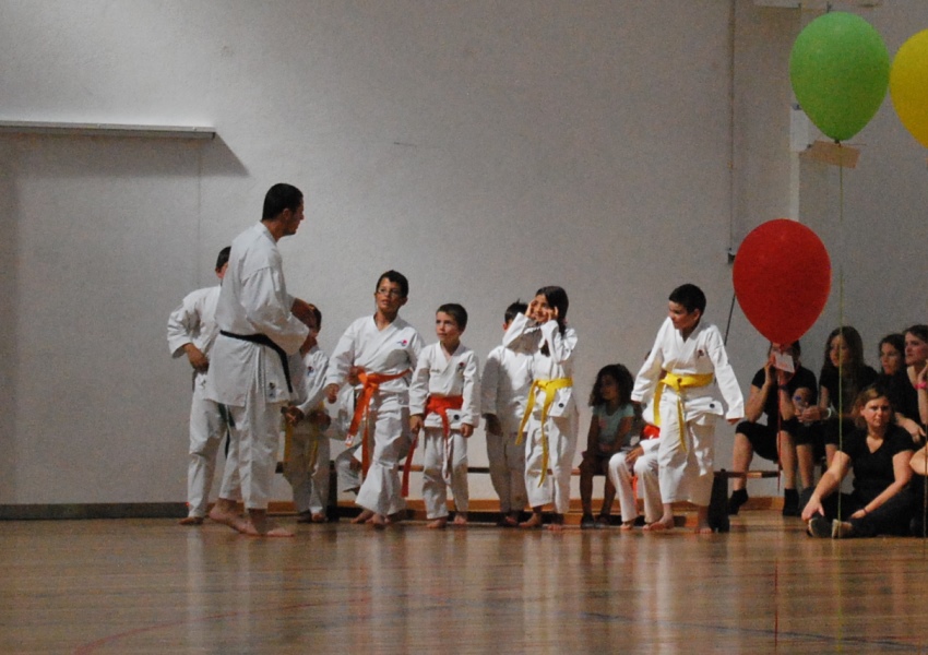 <i>Participação da classe de Karate Shotokan no Sarau anual © por GRCP Casal do Rato</a></i>