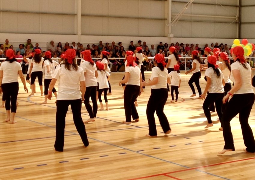 <i>Classe de Aeróbica no Sarau anual © por GRCP Casal do Rato</a></i>
